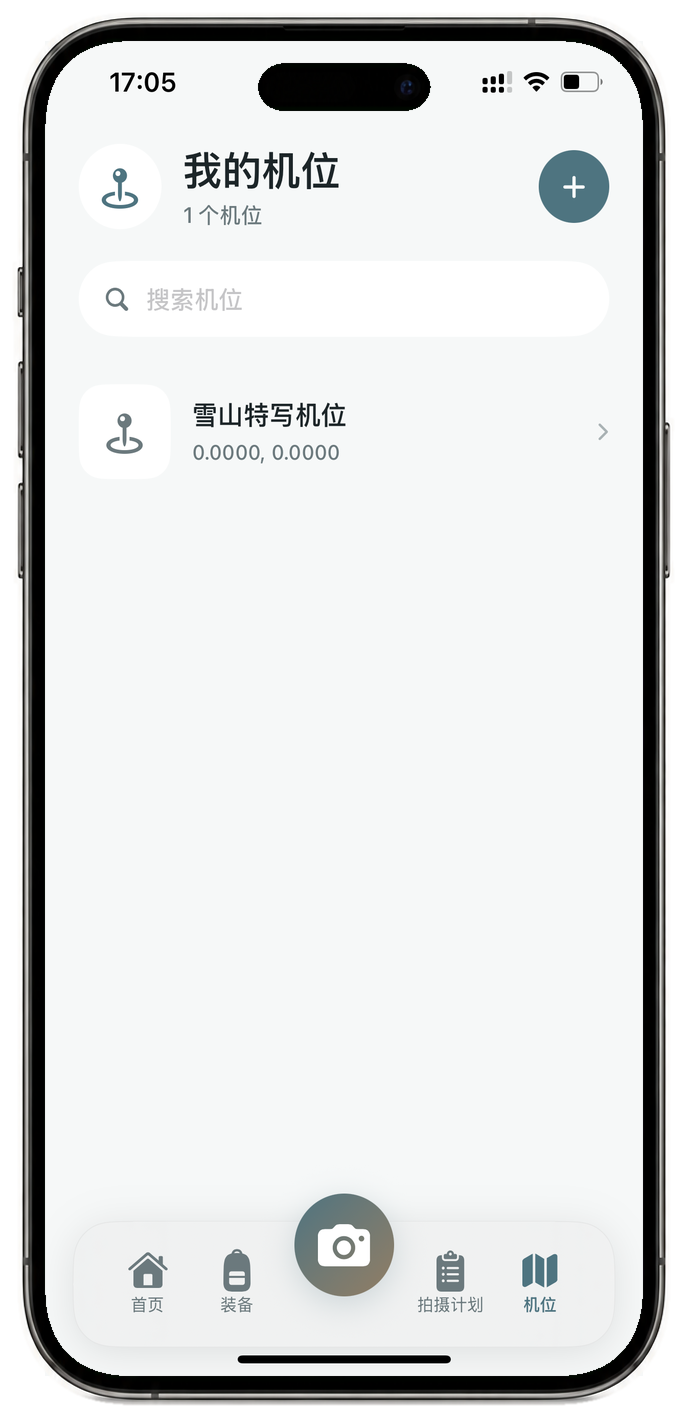 ShootKit 中文机位列表